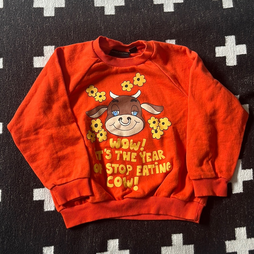 Mini Rodini Cow Sweatshirt, NWOT